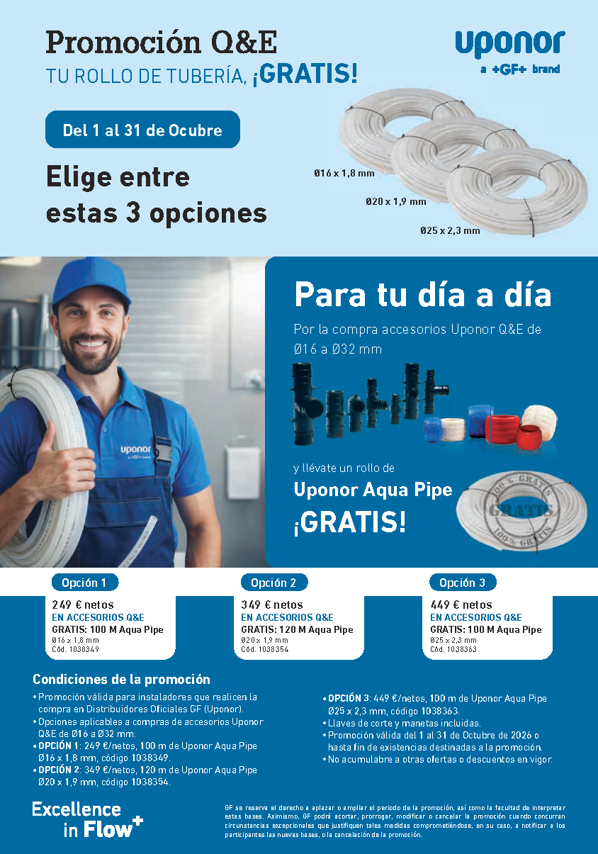 Más compra, más rollo. Elige tu opción y llévate un rollo de Aqua Pipe ¡GRATIS!